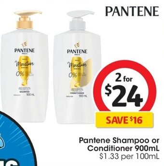 Coles Pantene Shampoo or Conditioner 900mL offer