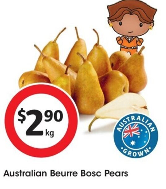 Australian Beurre Bosc Pears offer at Coles