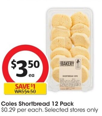 Coles Coles Shortbread 12 Pack offer