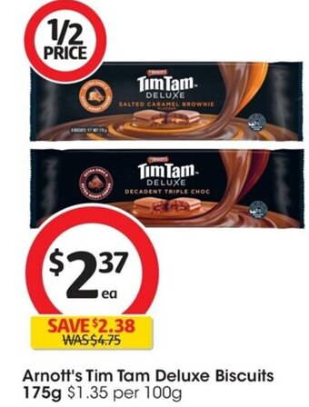 Coles Arnott's Tim Tam Deluxe Biscuits 175g offer