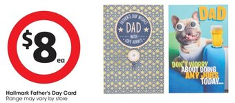 Coles Hallmark Father's Day Card Range may vary by store offer