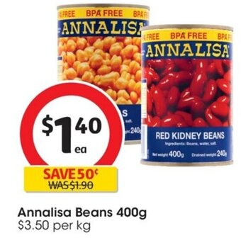 Coles Annalisa Beans 400g offer