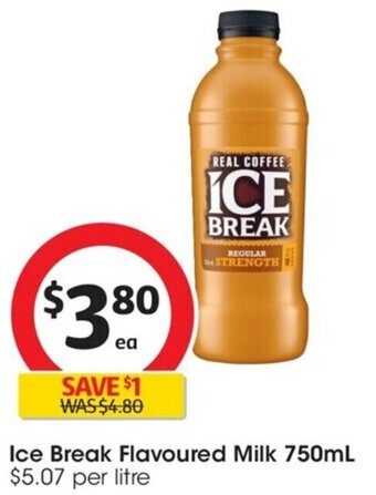 Coles Ice Break Flavoured Milk 750mL offer