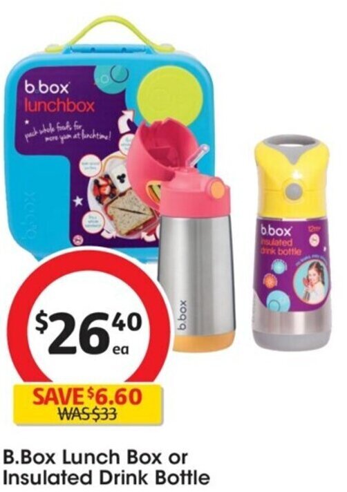 B.Box Lunch Box or Insulated Drink Bottle offer at Coles