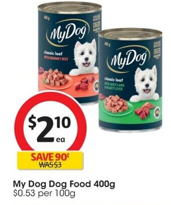Coles My Dog Dog Food 400g offer