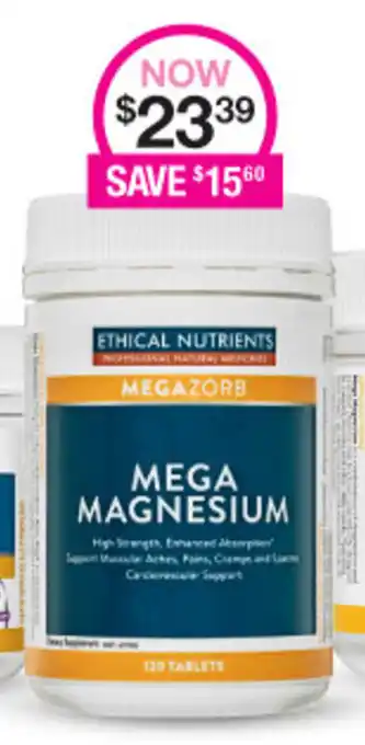 Priceline Ethical Nutrients Mega Magnesium Tablet offer