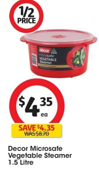 Coles Decor Microsafe Vegetable Steamer 1.5 Litre offer
