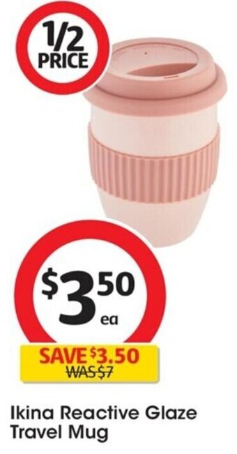 Coles Ikina Reactive Glaze Travel Mug offer