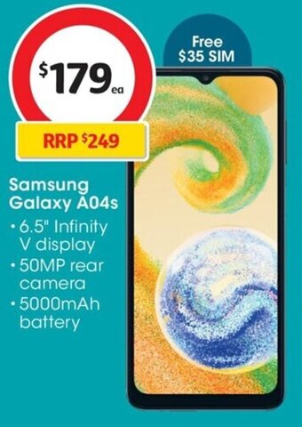 Coles Samsung Galaxy A04s offer
