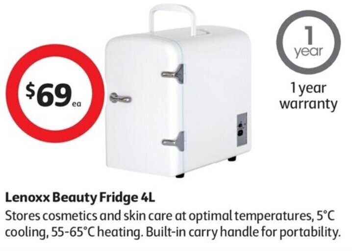 Lenoxx Beauty Fridge 4L offer at Coles