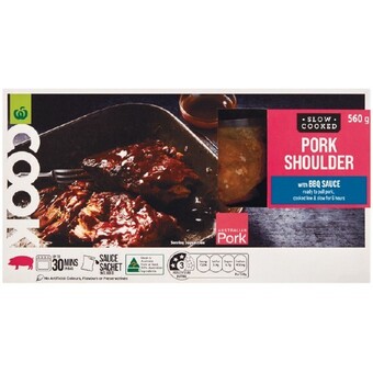 Woolworths Woolworths cook pork shoulder with bbq sauce 560g – from the meat dept offer