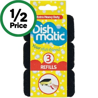 Dishmatic extra heavy duty refill pk 3