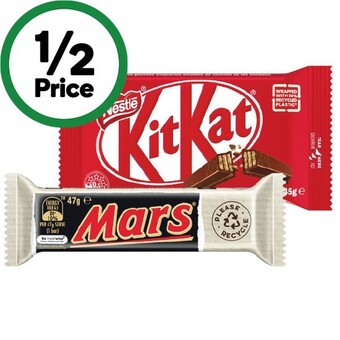 Woolworths Mars or nestle medium bars 35-56g offer