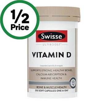 Woolworths Swisse ultiboost vitamin d capsules pk 250~ offer