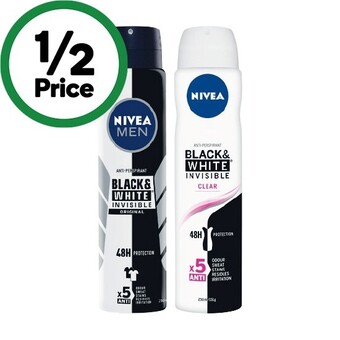 Woolworths Nivea aerosol anti perspirant deodorant 250ml offer