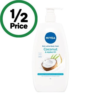 Woolworths Nivea rich lather body wash 1 litre offer