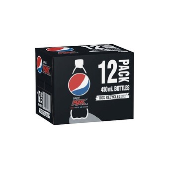 Woolworths Pepsi, solo, passiona, solo zero, raspberry zero or mountain dew soft drink bottles 12 x 450ml offer