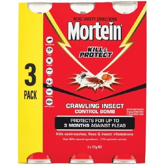 Mortein kill & protect insect control bomb pk 3