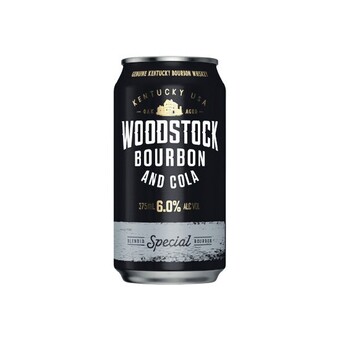 Woolworths Woodstock bourbon & cola 6% cans 10x375ml offer
