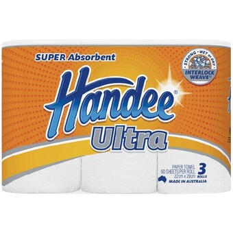 Woolworths Handee paper towel pk 3 offer