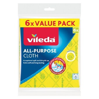 Woolworths Vileda cleaning cloth all purpose cloth pk 6 offer