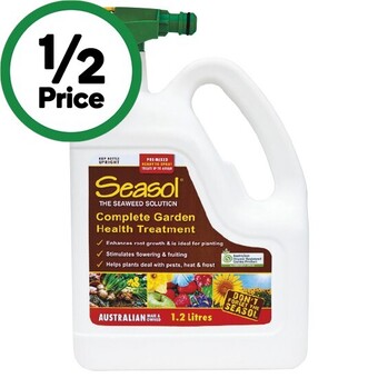 Woolworths Seasol hose on or powerfeed 1.2 litre ready to use offer