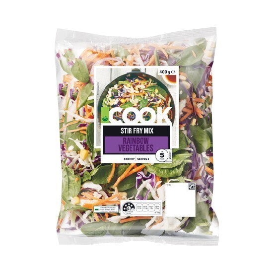 Woolworths cook australian rainbow stir fry vegetables 400g pack offer