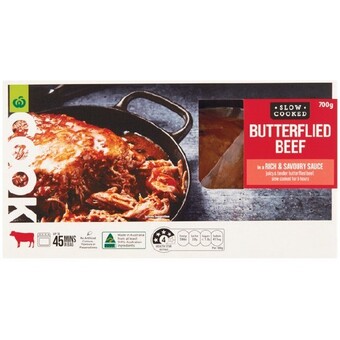 Woolworths Woolworths cook slow cooked butterflied beef 700g offer