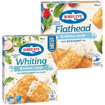 Woolworths Birds eye flathead, barramundi, whiting or dory fillets 270-425g offer