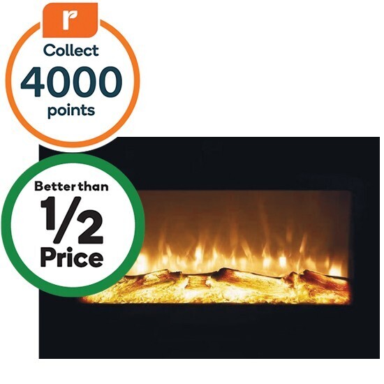 Carson 80cm electric fireplace heater wall mounted 1800w offer at
