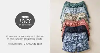 Target Festival Shorts S-XXXL offer