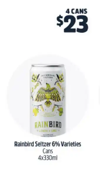 BWS Rainbird Seltzer 6% Varieties Cans 4x330ml offer