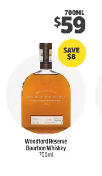 BWS Woodford Reserve Bourbon Whiskey 700ml offer
