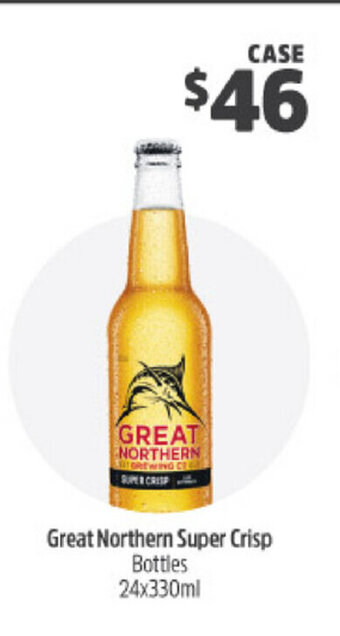 BWS Great Northern Super Crisp Bottles 24x330ml offer
