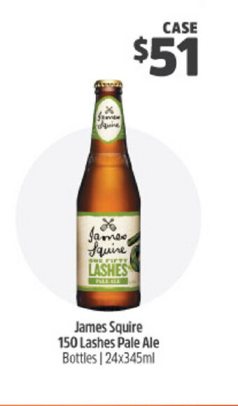 BWS James Squire 150 Lashes Pale Ale Bottles 24x345ml offer