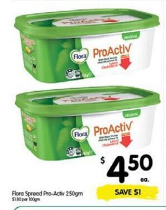 Spar Flora Spread Pro-Activ 250gm offer
