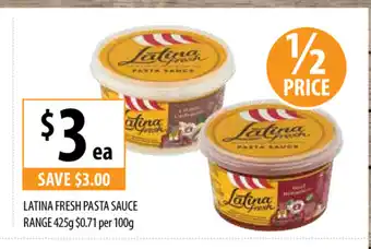 Supabarn Latina Fresh Pasta Sauce Range 425g offer