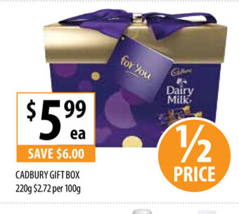 Supabarn Cadbury Gift Box 220g offer