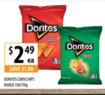 Supabarn Doritos Corn Chips Range 150/170g offer