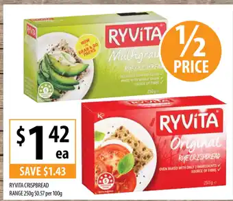 Ryvita Crispbread Range 250g
