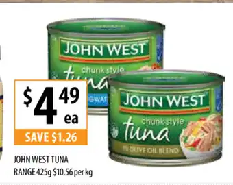 Supabarn John West Tuna Range 425g offer