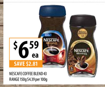 Supabarn Nescafe Coffee Blend 43 Range 150g offer