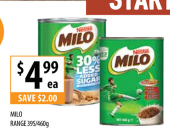 Supabarn Milo Range 395/460g offer