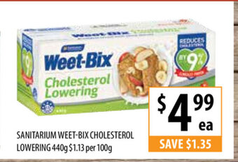 Supabarn Sanitarium Weet-Bix Cholesterol Lowering 440g offer