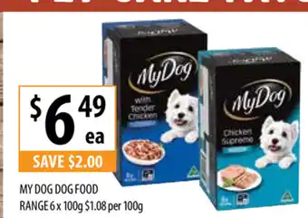 Supabarn My Dog Dog Food Range 6 x 100g offer