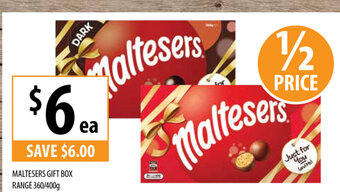 Supabarn Maltesers Gift Box Range 360/400g offer