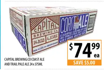Supabarn Capital Brewing Co Coast Ale and Trail Pale Ale 24 x 375ml offer