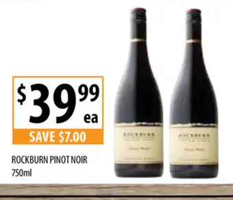 Supabarn Rockburn Pinot Noir 750ml offer
