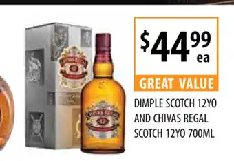 Dimple Scotch 12YO And Chivas Regal Scotch 12YO 700ml