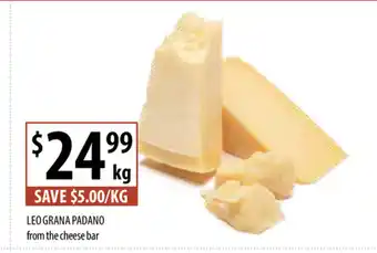 Supabarn Leo Grana Padano from the Cheese bar per kg offer